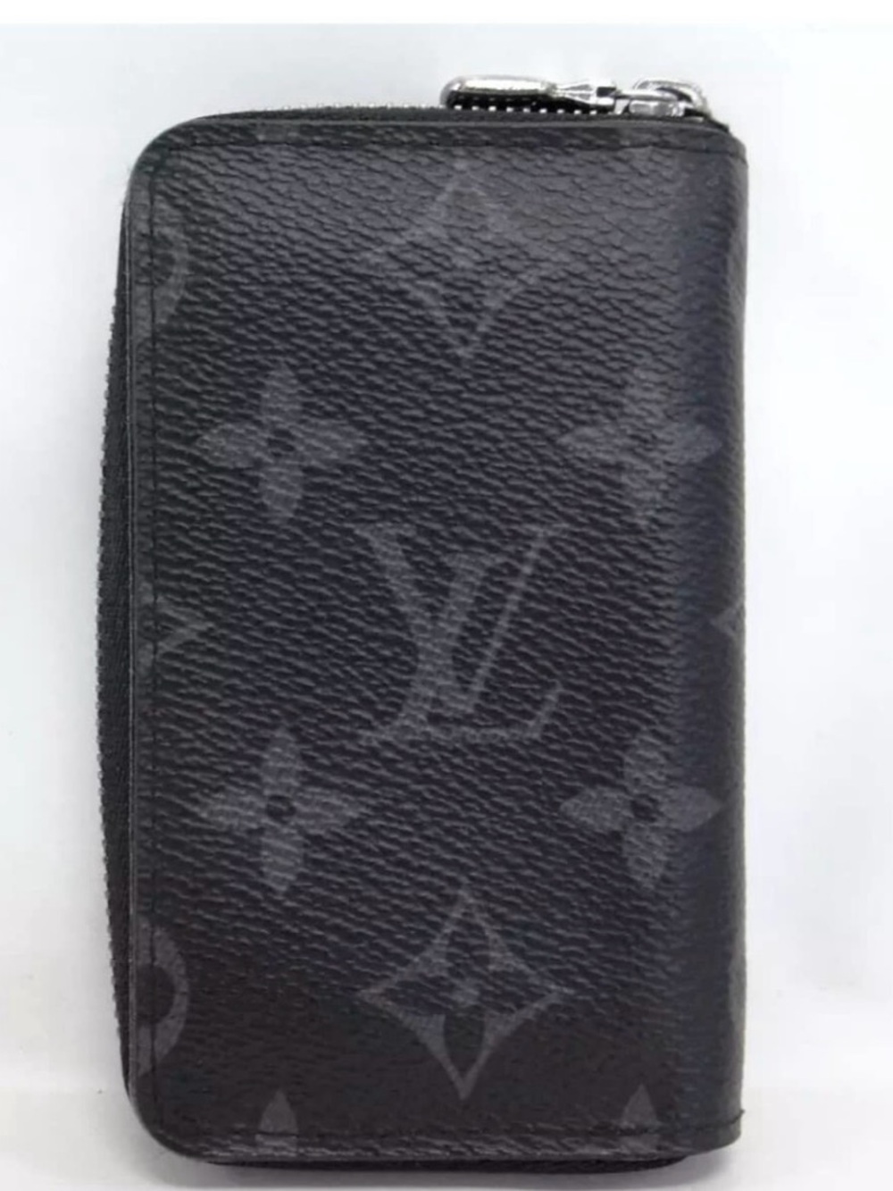 Louis Vuitton Black Monogram Zip Card Holder with Silver Hardware - Picture 2 of 8